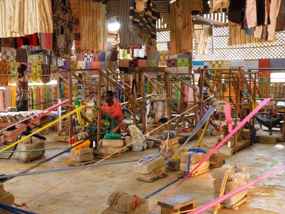 Ghana kente weaving loom close up photograph - Kente Cloth Weaver, Kumasi, Ghana.