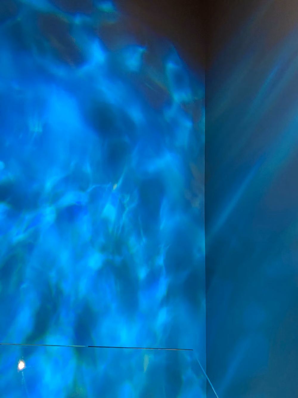 aquarium blue light caustics photograph -