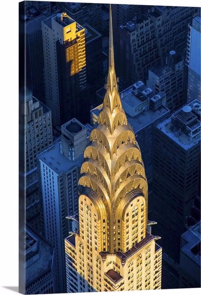 Chrysler Building crown close up photograph - 