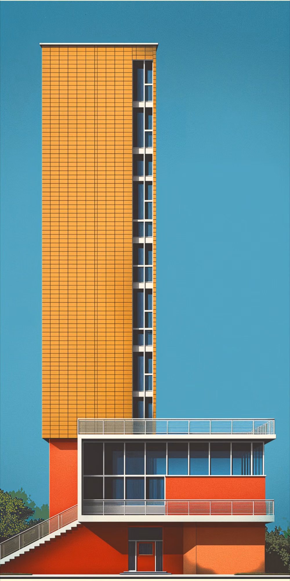 Bauhaus aesthetic - Bauhaus, the influential design movement of the early 20th century, birthed a revolutionary approach to architecture—embodied in the concept of Bauhaus Collage Architecture. At its core, this innovative style represents a fusion of form and function, where disparate elements come together to create a harmonious whole. In a Bauhaus collage, geometric shapes, asymmetry, and a minimalist aesthetic converge to redefine architectural norms. Windows, walls, and structural components are arranged in a dynamic composition, emphasizing both visual appeal and practical utility. The emphasis on simplicity and functionality reflects the Bauhaus philosophy, epitomizing the idea that design should serve a purpose beyond mere ornamentation. The collage approach allows architects to break free from tra
