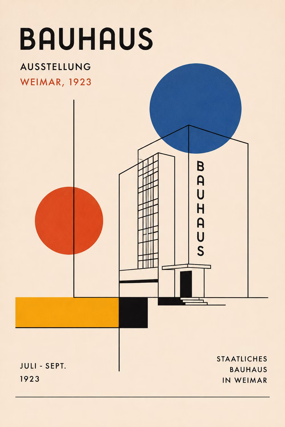 Bauhaus aesthetic - Elevate your space with this elegant Bauhaus line art print featuring clean architectural lines, balanced geometric shapes, and the iconic Bauhaus color palette of red, blue, yellow, and black. Inspired by mid-century modern and minimalist design, this sophisticated artwork blends vintage influence with contemporary style. Perfect for gallery walls, living rooms, offices, studios, or creative spaces, it complements modern, Scandinavian, and abstract interiors while adding timeless character and artistic charm.