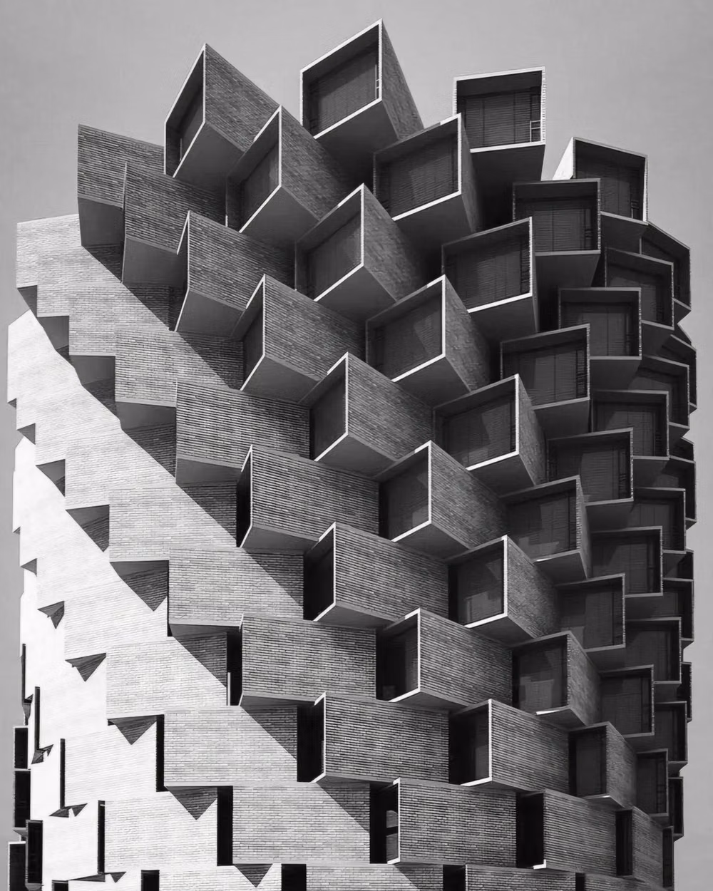 Brutalism aesthetic - GEOMETRIC HARMONY A masterpiece for those who admire bold and innovative design principles. #architecture #brutalism #photo #museum #photography #design #aesthetic #fyp #minimalist #modernism #art #designer #concrete