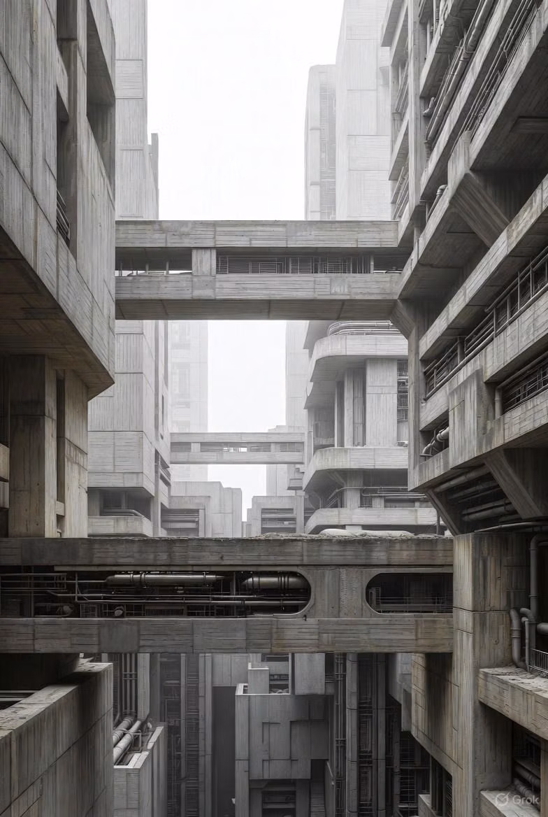 Brutalism aesthetic -
