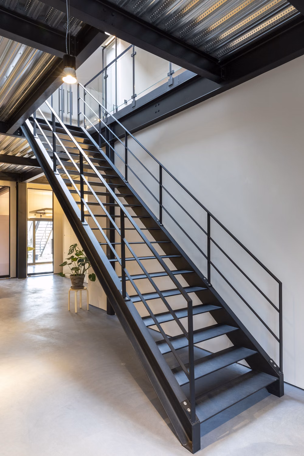industrial metal staircase direct photograph -