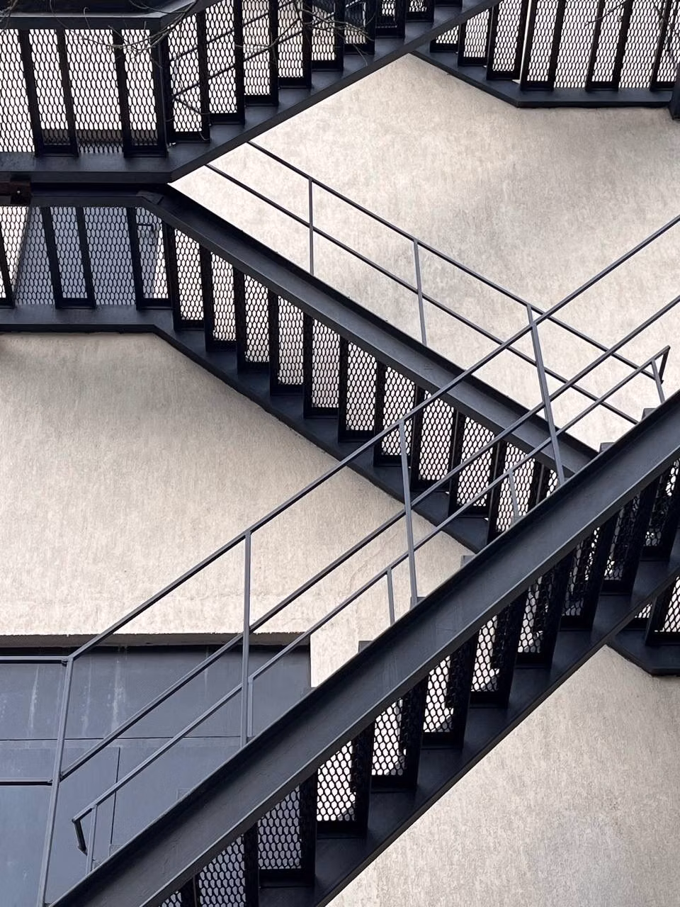 industrial metal staircase direct photograph -