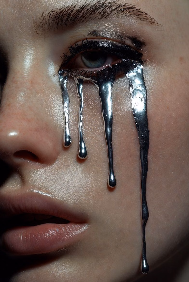 Chrome / Liquid Metal aesthetic -