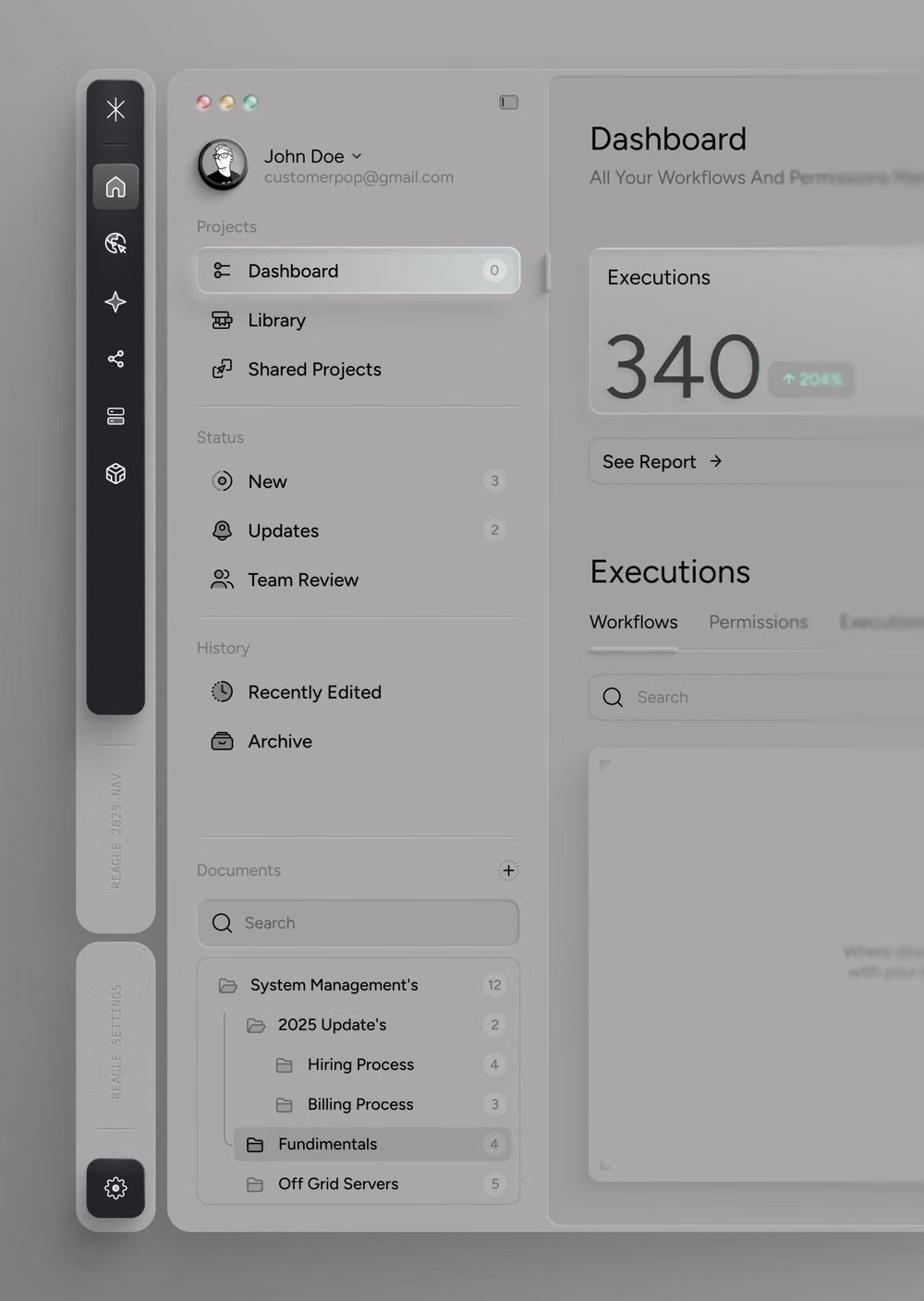 Clean UI aesthetic - 