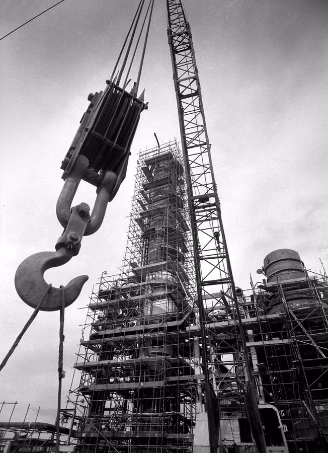 industrial crane dramatic angle photograph -