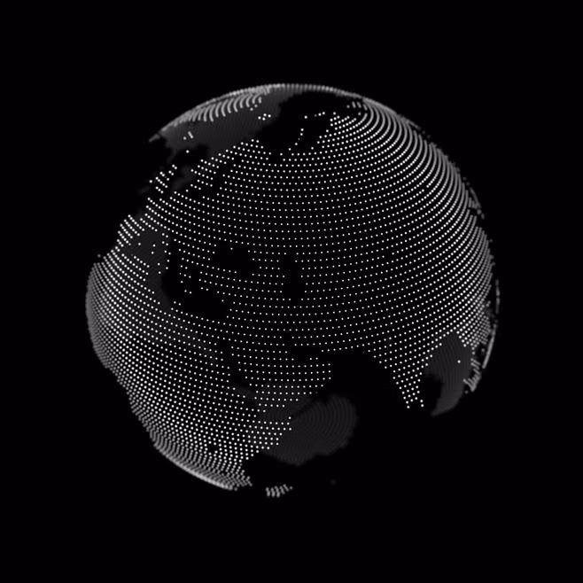 wireframe globe computer visualization -