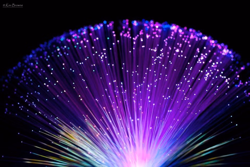 fiber optic strands glowing macro photograph - Fibre optic light for my 52 week project  www.facebook.com/KevBrownePhotos