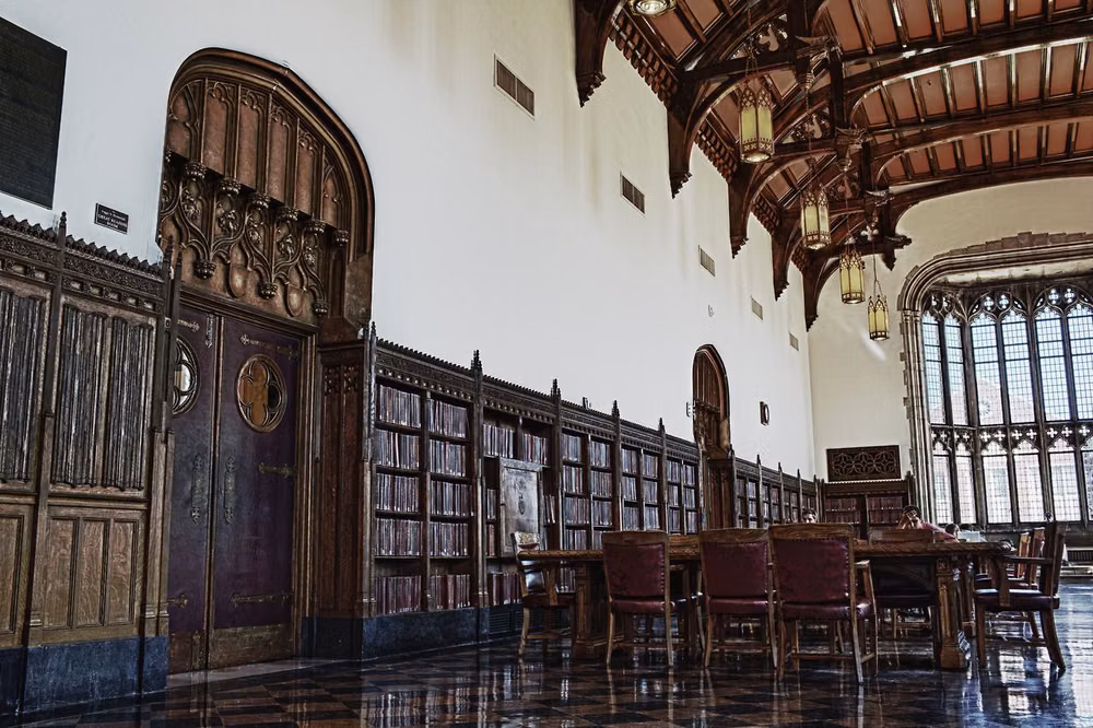 old university library reading room photograph - The University of Oklahoma | The Great Reading Room, Bizzell Memorial Library,...