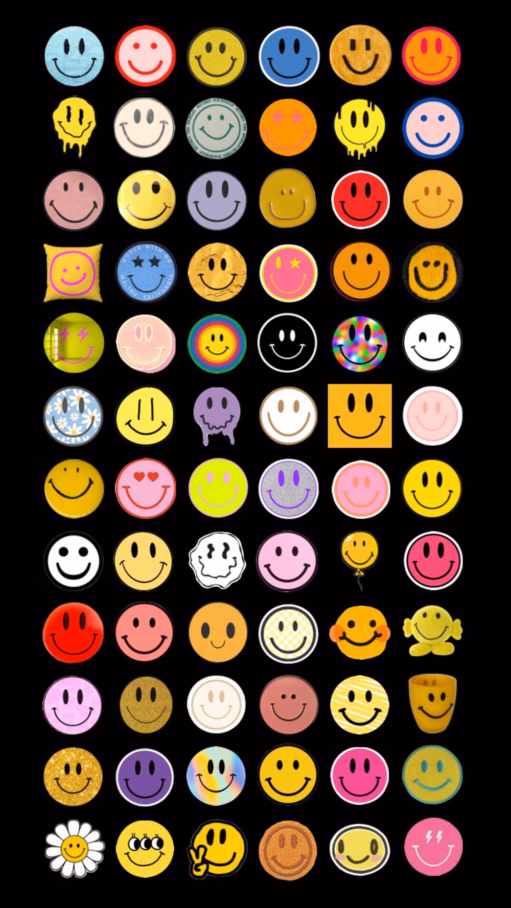 bright smiley face stickers close up photograph - Put on a happy face #smile #emoji #smileyface #smiley #emojis #collection #grid #fyp #fypshuffle #fyppppppppppppppppppppppppppppppppppppppppppppppppppppppppp #fypshuffles