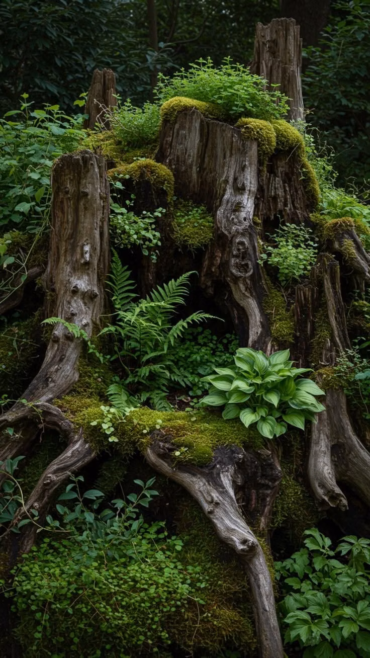 ancient moss covered forest photograph -
