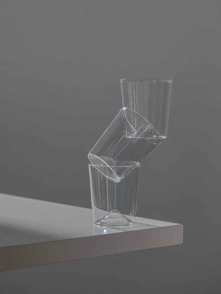 translucent plastic geometric objects studio photograph - 