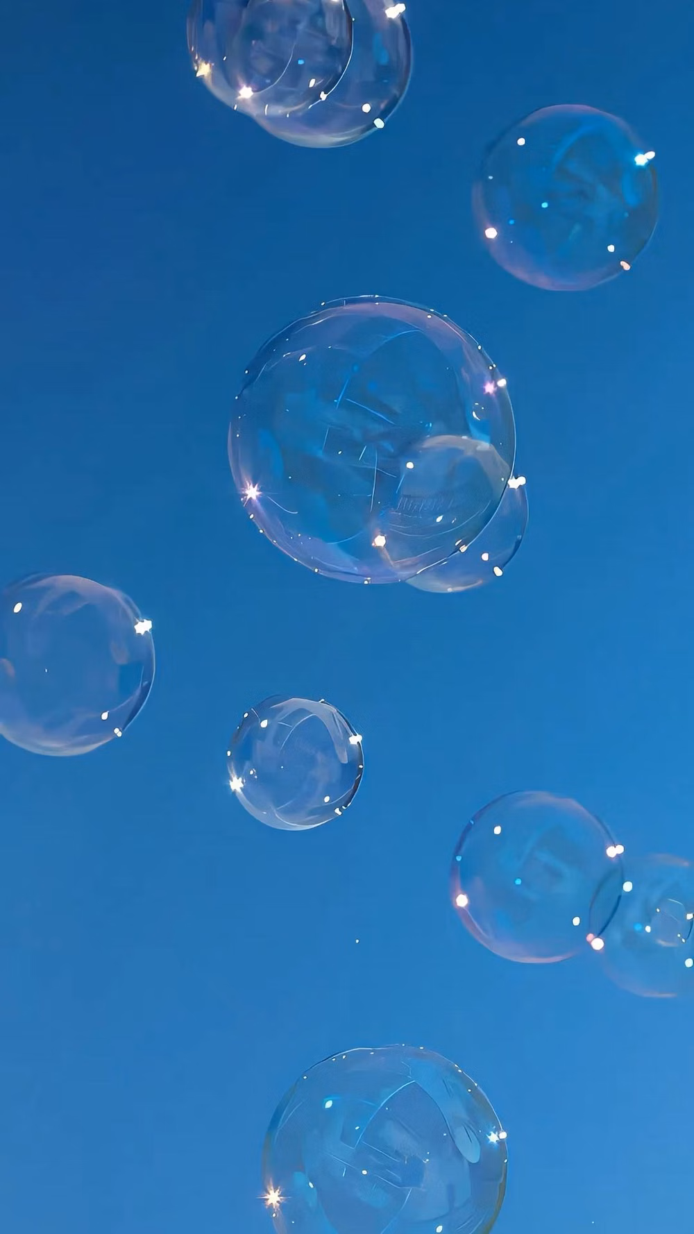 soap bubbles blue sky photograph - 