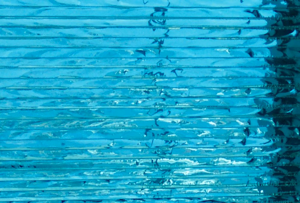 stacked clear glass sheets edge close up - Stacked glass window