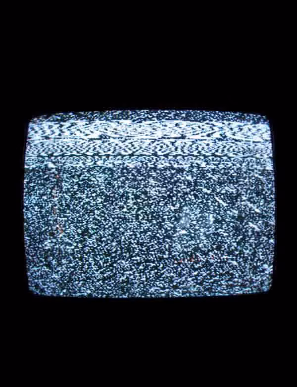 VHS tracking distortion television photograph - 