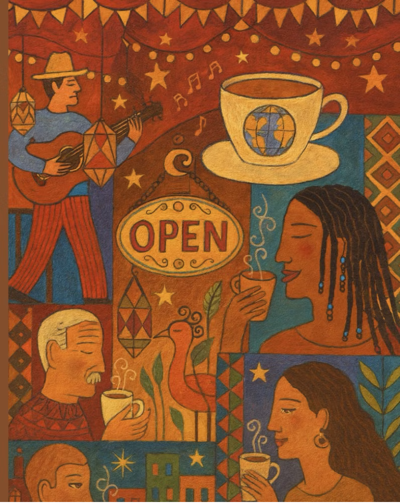 Global Village Coffeehouse aesthetic - Global Village Coffeehouse Fall Composition Notebook: Gift for Fall  140 Pages 8.5 x 11 size Cute Global Village Coffeehouse aesthetic Fall gifts, fall notebook