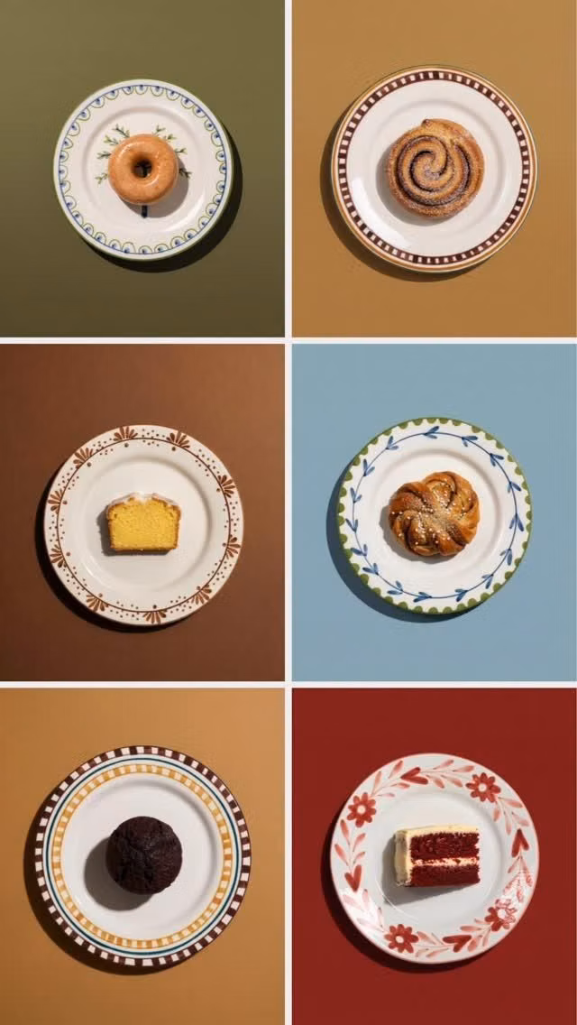 handmade painted pottery table photograph - Choose if you can 🍪 Hand-painted plates, made in Portugal.
