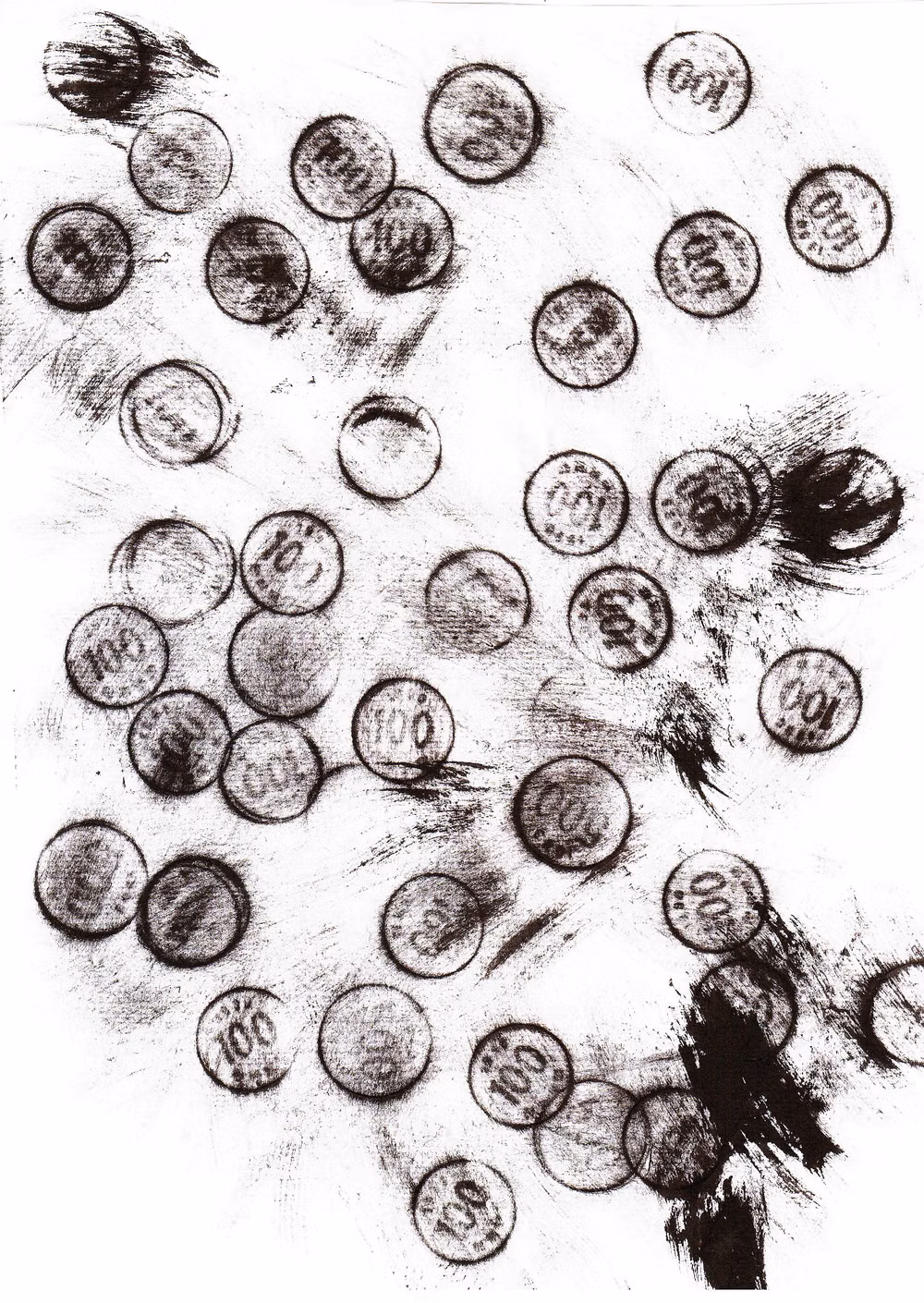newspaper ink dots macro photograph - t212_KW_지현민_w01_42