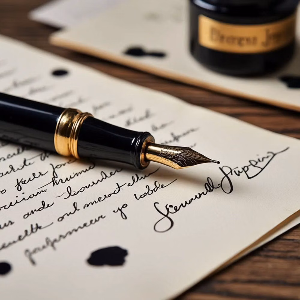 dip pen nib ink close up photograph - Meet the OG luxury writing tool: the fountain pen. First patented in 1827, it made writing smoother, faster, and less messy than quills. 🖋️✨ #ClassicTools  How it changed a writer’s life: It allowed for sustained writing sessions without constant dipping in ink, speeding up the creative process.  derekrking.uk