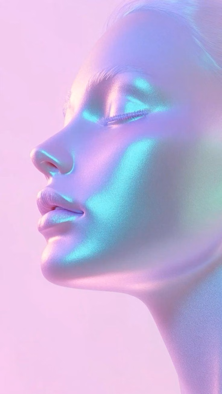 Holographic / Iridescent UI aesthetic -