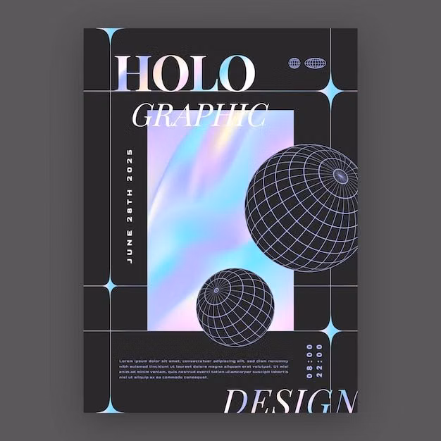 Holographic / Iridescent UI aesthetic -