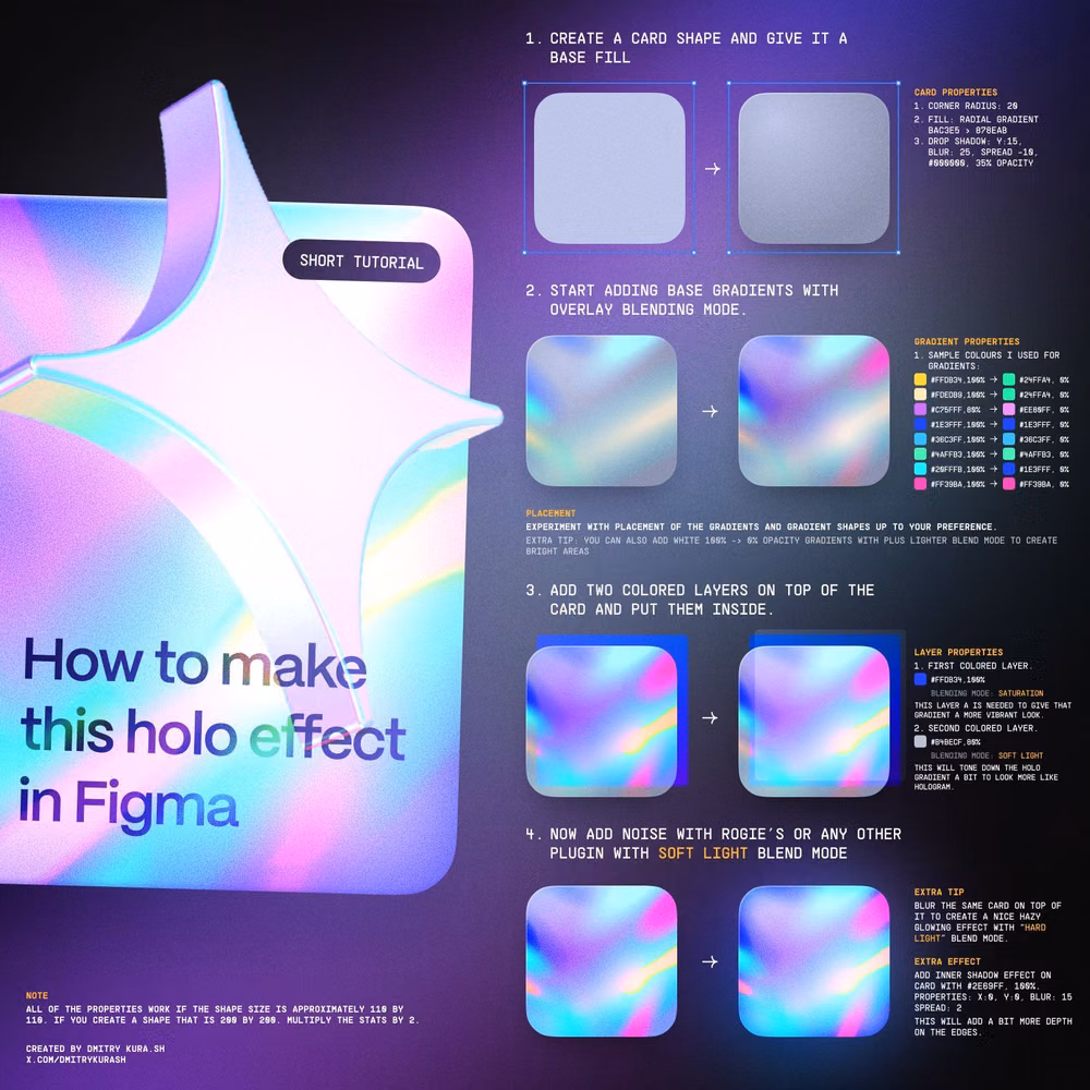 Holographic / Iridescent UI aesthetic -