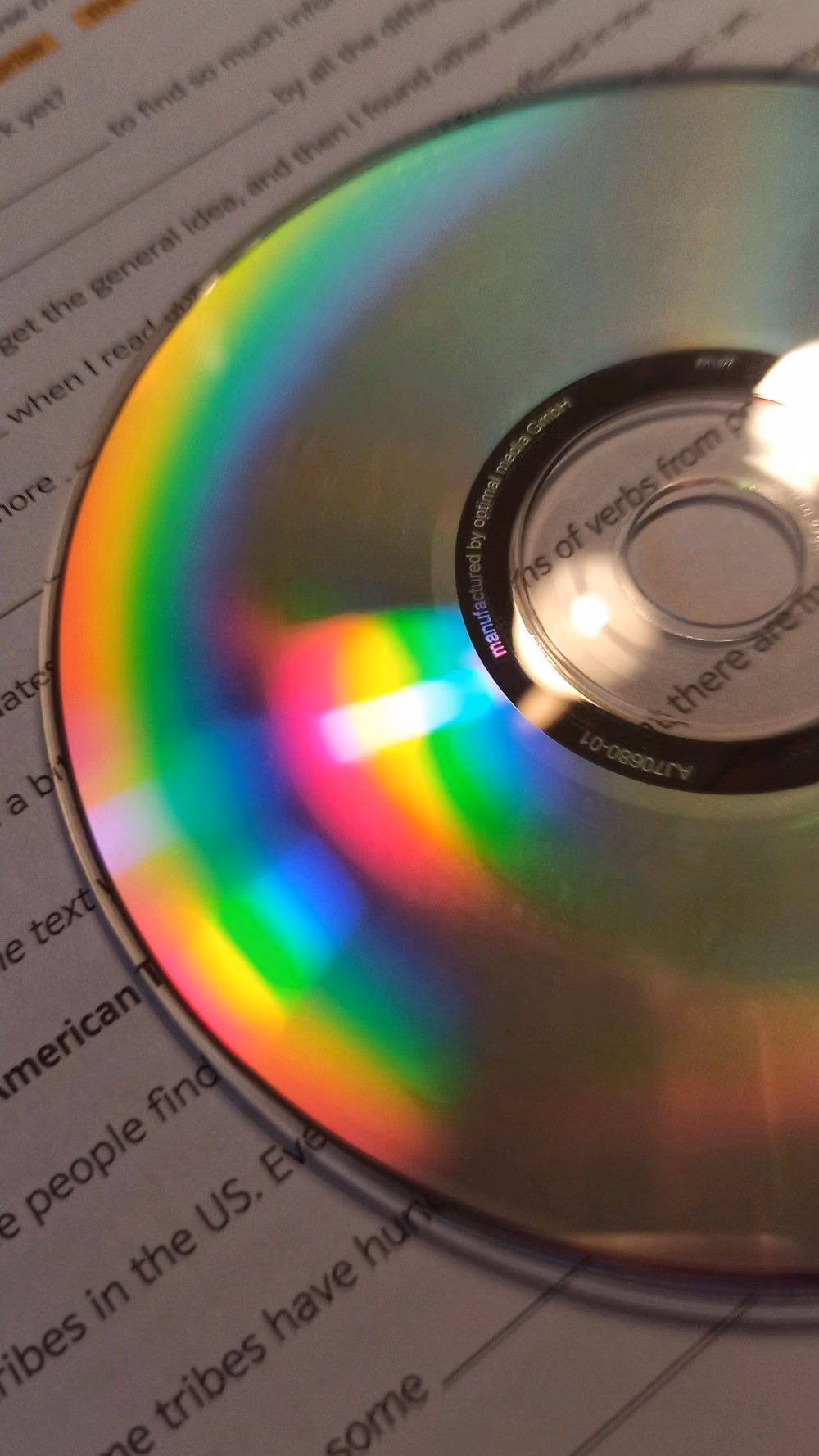 compact disc rainbow diffraction close up photograph - #rainbow #cd #pride