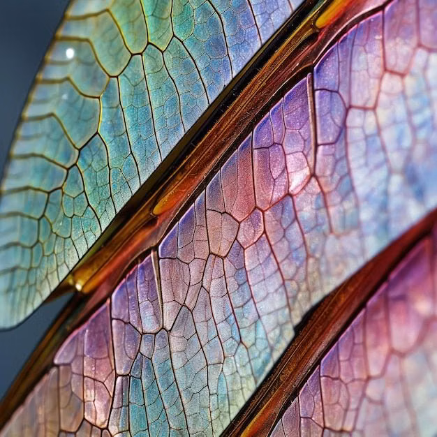 iridescent beetle wing macro photograph -