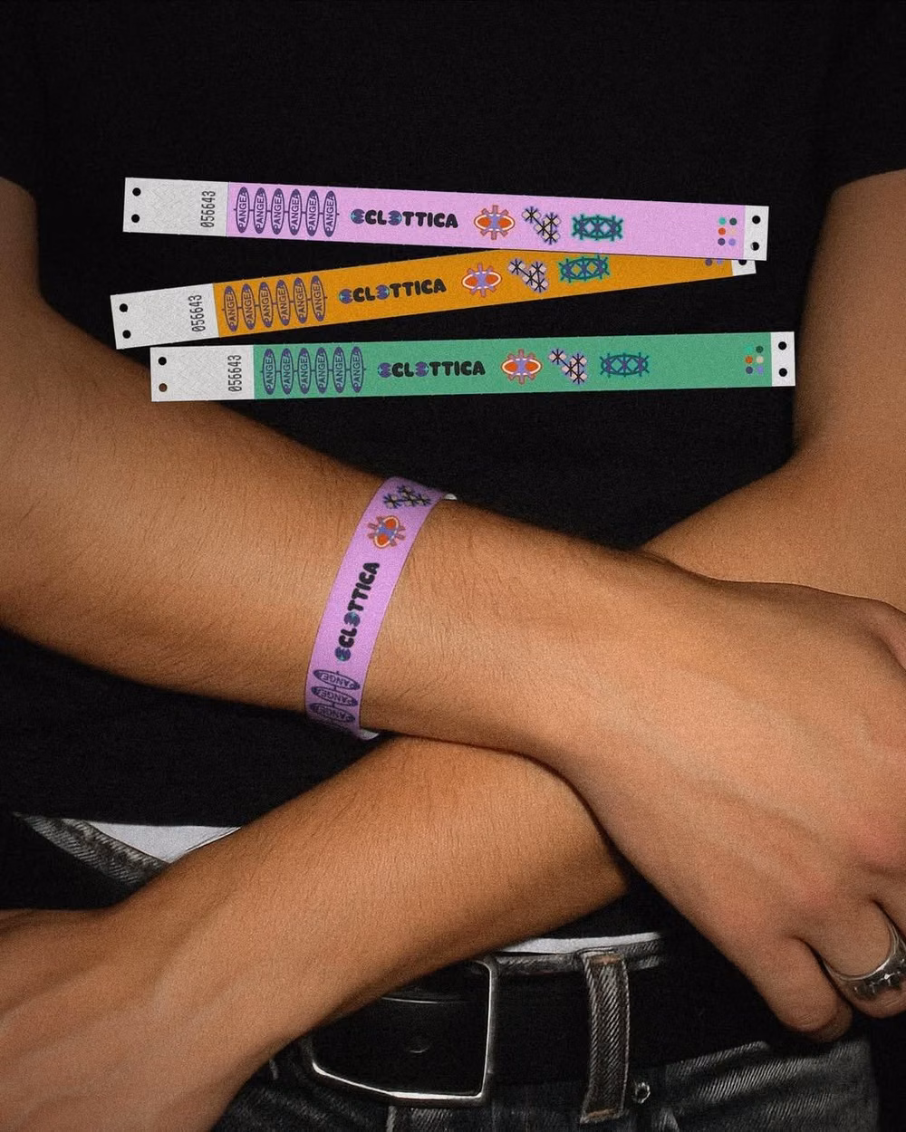 used concert wristbands collection photograph - 
