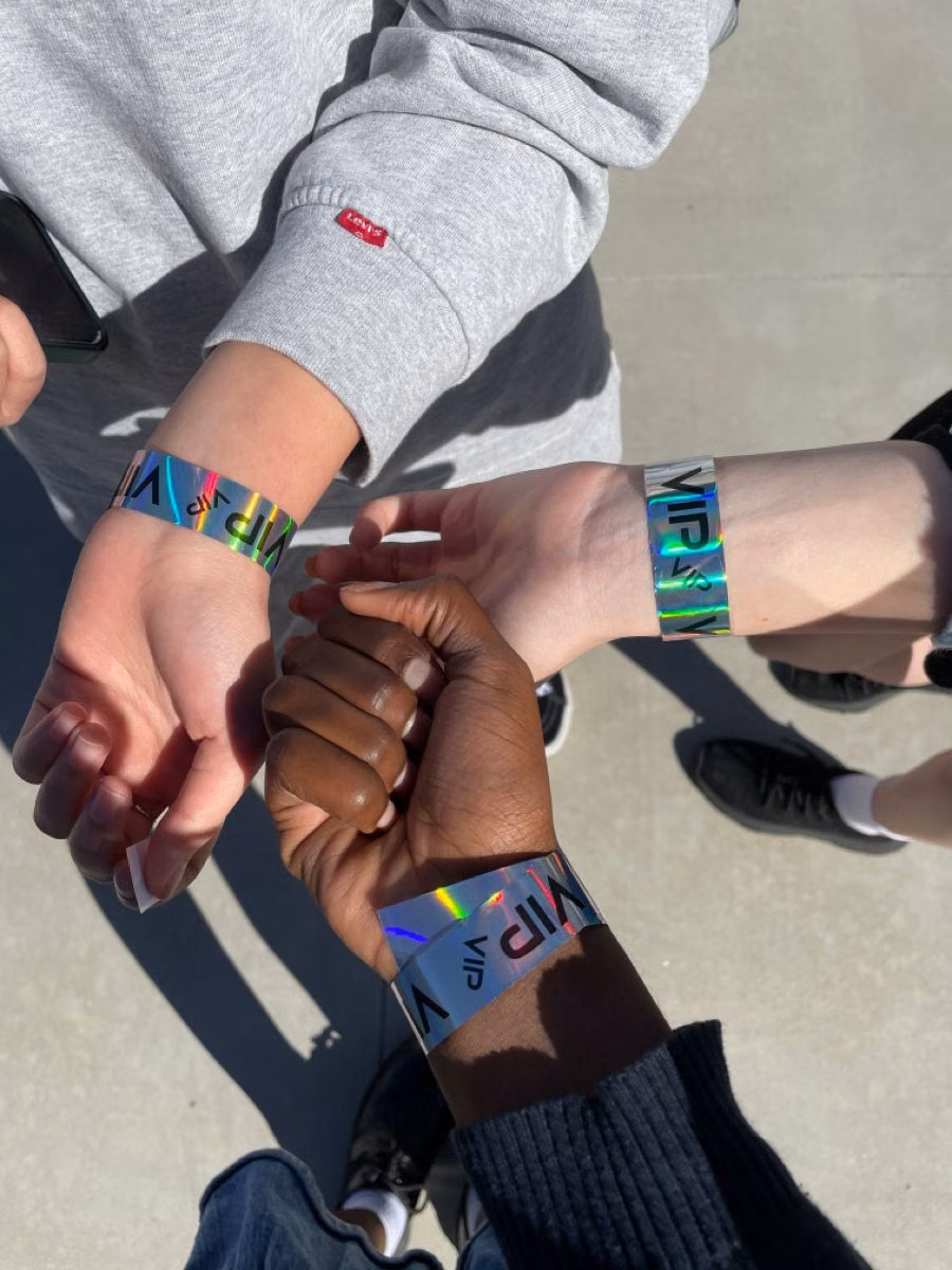 used concert wristbands collection photograph - 