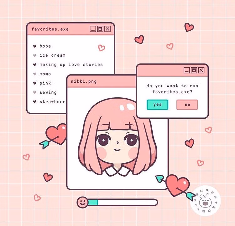 Kawaii UI aesthetic -