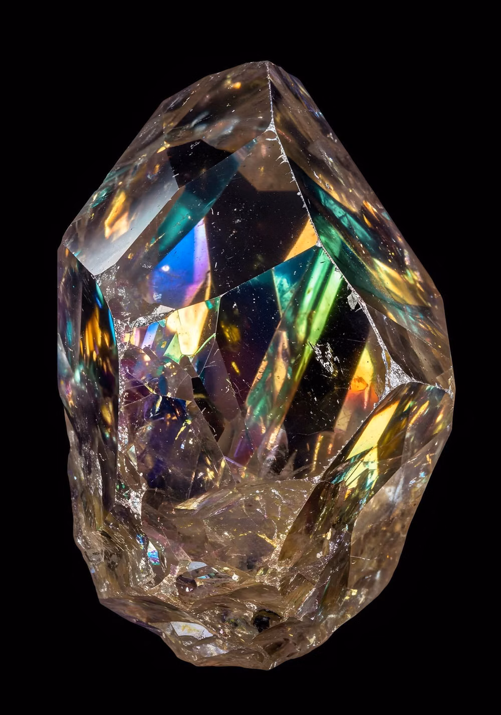cut gemstone facets macro photograph - 