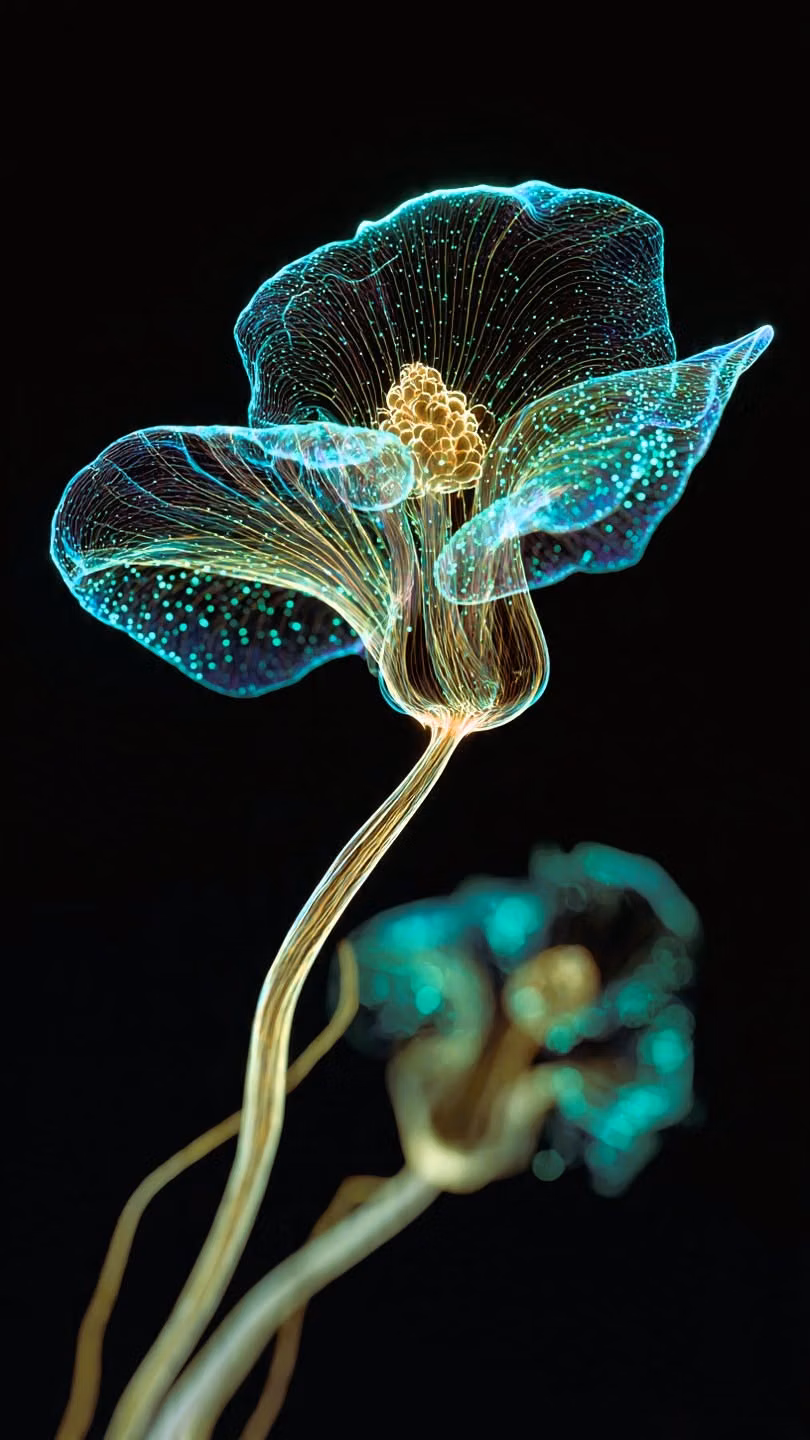 Luminous Eco-Skeuomorphism aesthetic -