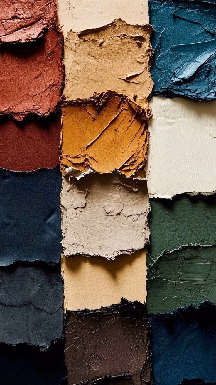 coordinated paint color swatches photograph -