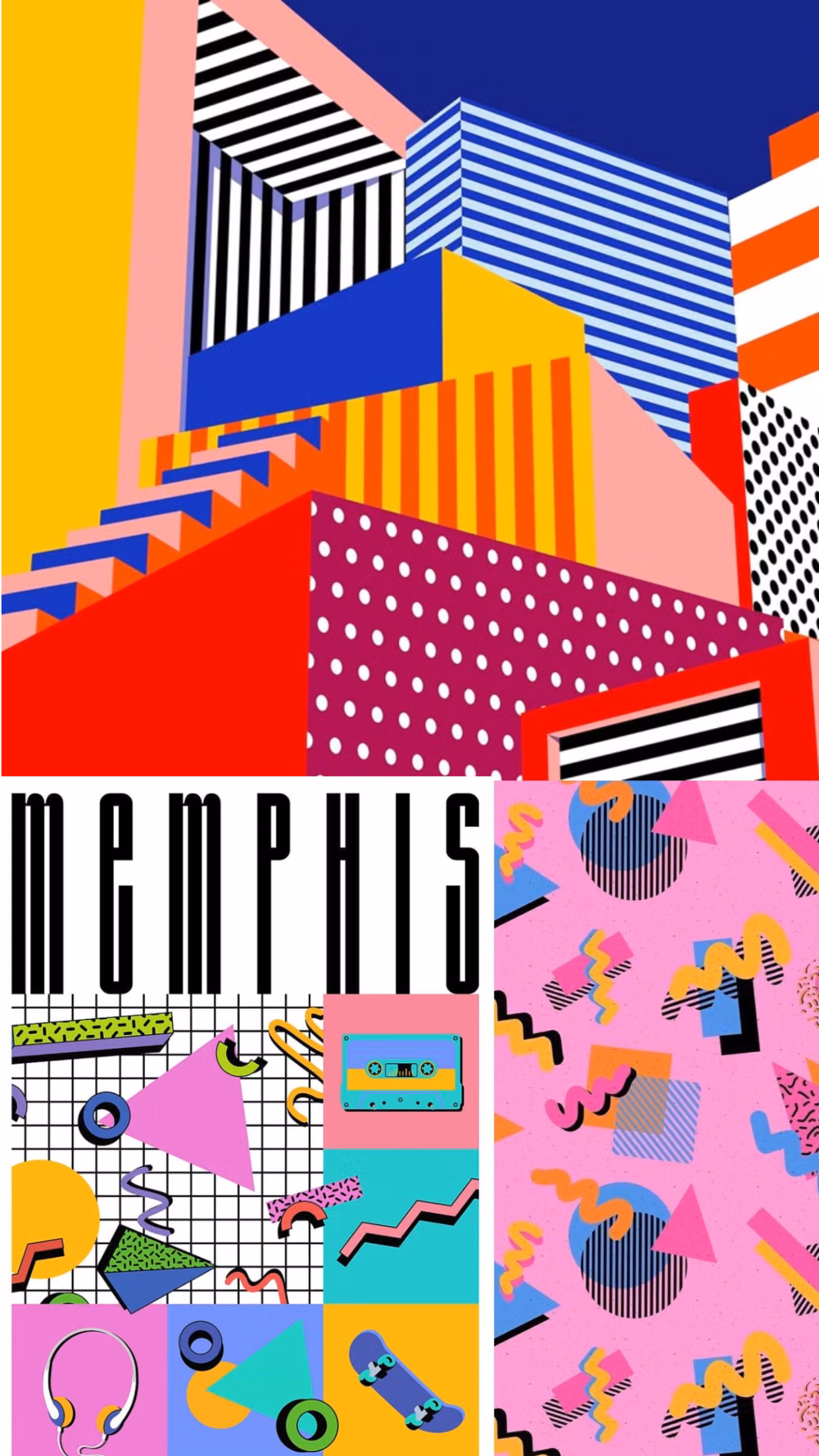 Memphis Design aesthetic - 