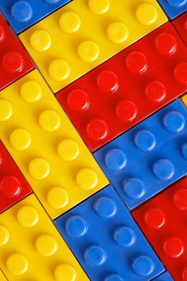 primary color building blocks overhead photograph - 