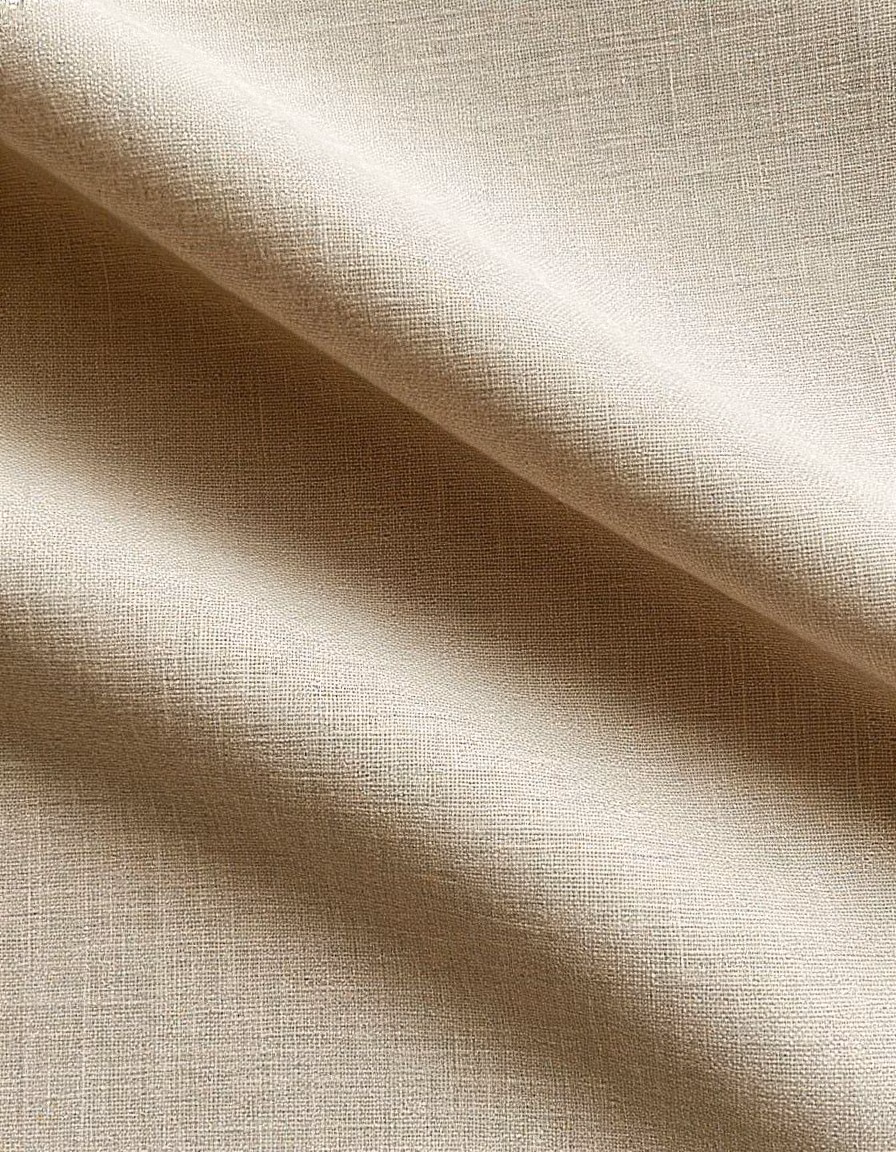 natural beige linen fabric macro photograph - 