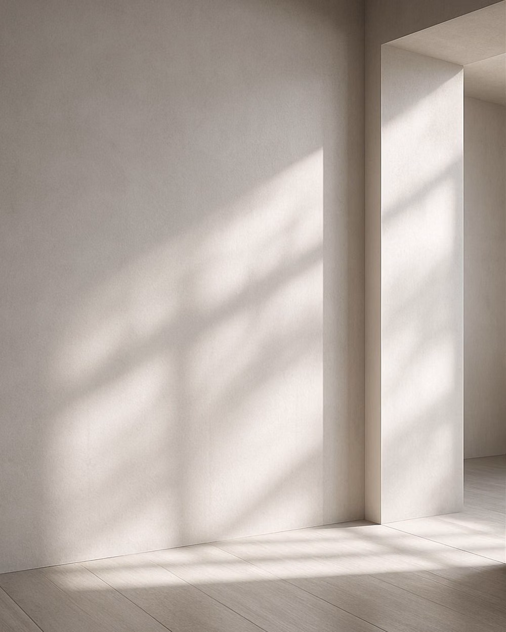 empty white gallery wall natural light photograph - La luz natural tiene un poder transformador: aporta calidez, mejora nuestro estado de ánimo y multiplica visualmente los espacios. En viviendas pequeñas, aprovecharla al máximo no solo es deseable, sino esencial para crear un ambiente acogedor, funcional y lleno de vida.  #interiorismo #diseñodeinteriores #luznatural #diseñoelegante #detallesqueinspiran #phosarquitectos #arquitecturamadrid #diseñoatemporal #iluminacióninterior #iluminacion #décoration #architectural