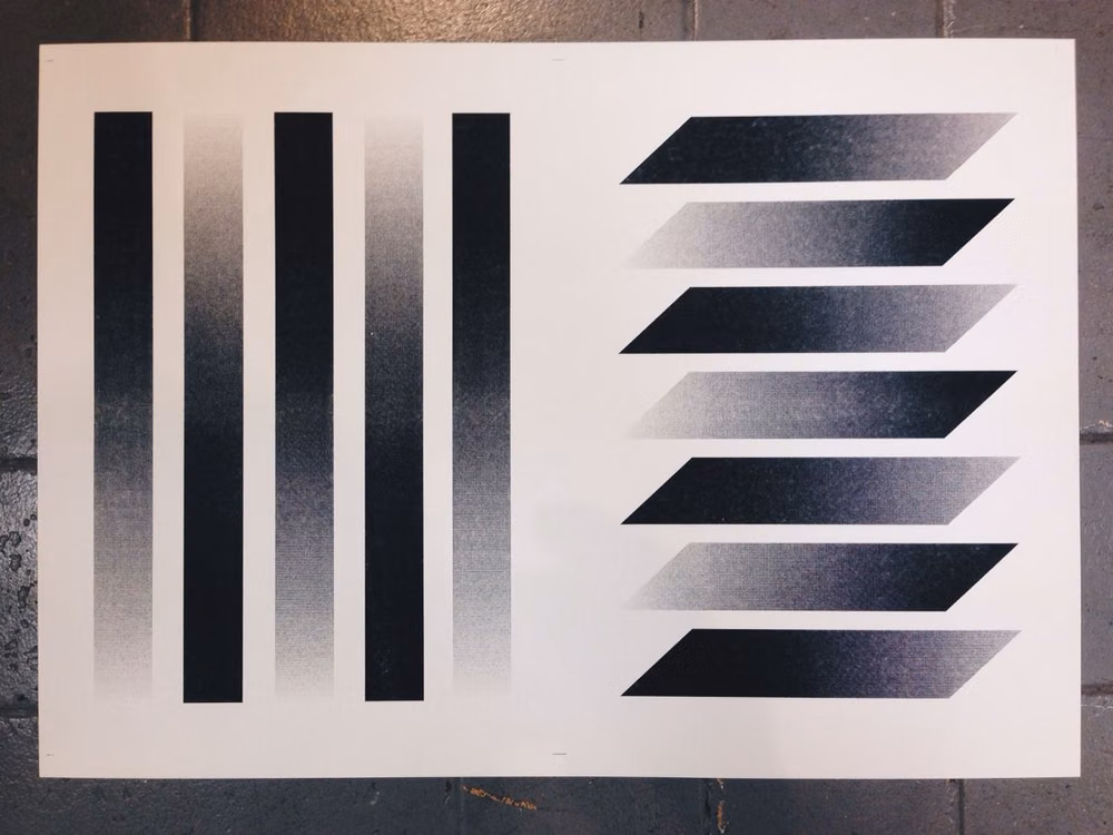 black single ink risograph texture photograph - FROM BLACK TO WHITE AND BACK / Black and white riso print / By Lola Rivol