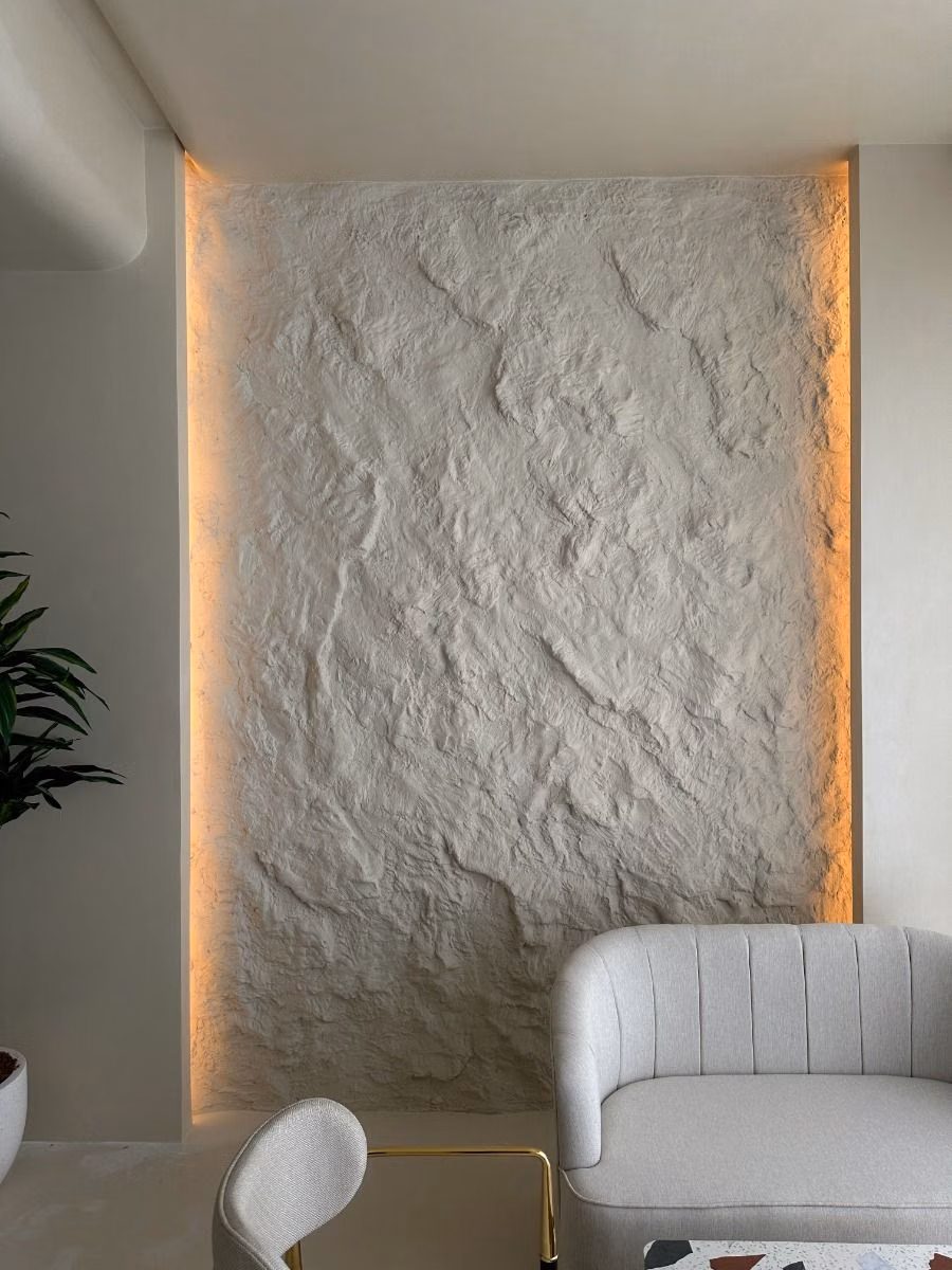 soft white plaster relief shadow photograph - 