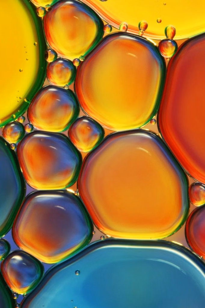 oil droplets in water macro photograph - 13-Tropical Oil & Water II