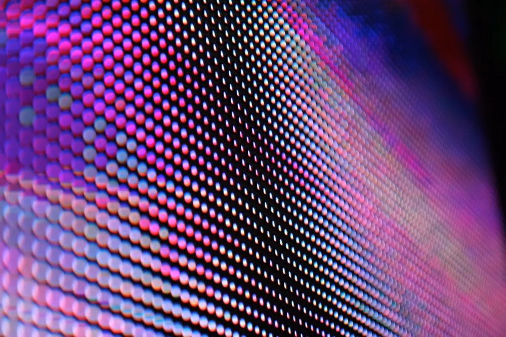 color LED matrix pixels close up photograph - #LED #pixel #wall #lightingdesign #art #technology