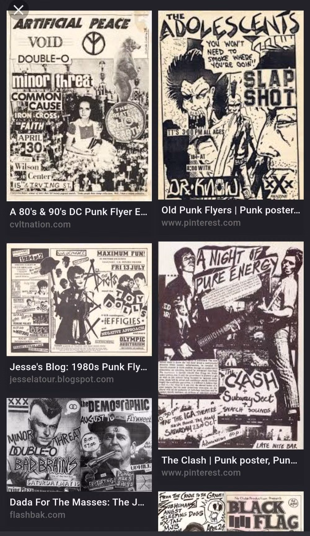 torn punk concert flyer wall photograph -