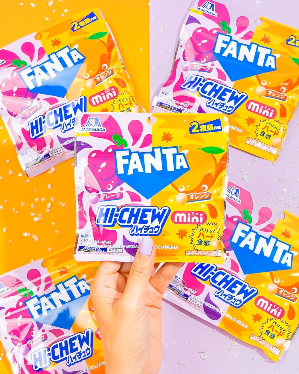 bright Japanese candy packaging photograph - ☀️ Cool down this summer with Hi-Chew x Japanese Fanta flavors – grape and orange! 🍊🍇  #japancandybox #japanesecandy #japanesesnacks #japanesefood #japanesesnack #japancandy