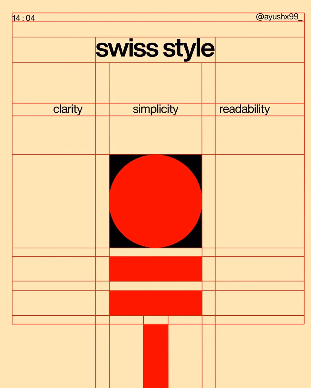 Swiss Style aesthetic - Swiss style poster design.

#swissstyle #graphicdesign #posterdesign #canva #photoshop