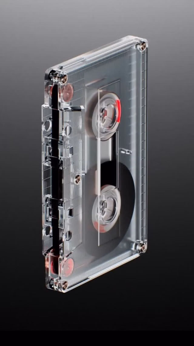 VHS cassette tape product photograph - Some objects don’t really need an introduction. The cassette tape is one of them.  This wasn’t about nostalgia, but about the pleasure of slowing down and studying something so familiar through a different lens.  Working with transparent materials and tiny mechanical details turned this into a small technical playground. Reflections, thickness and imperfections.  A simple object, revisited as an exercise in material, light, and patience. One study. Every 72 hours.  #VisualExploration #Product...
