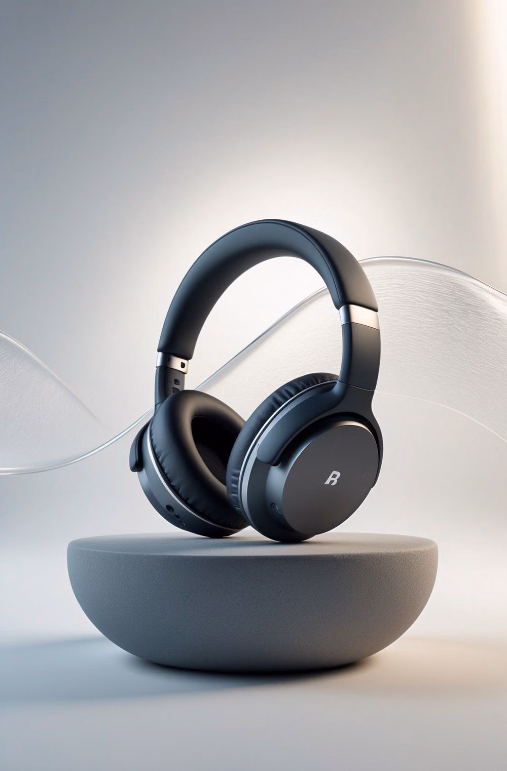 over ear headphones isolated product photograph - 