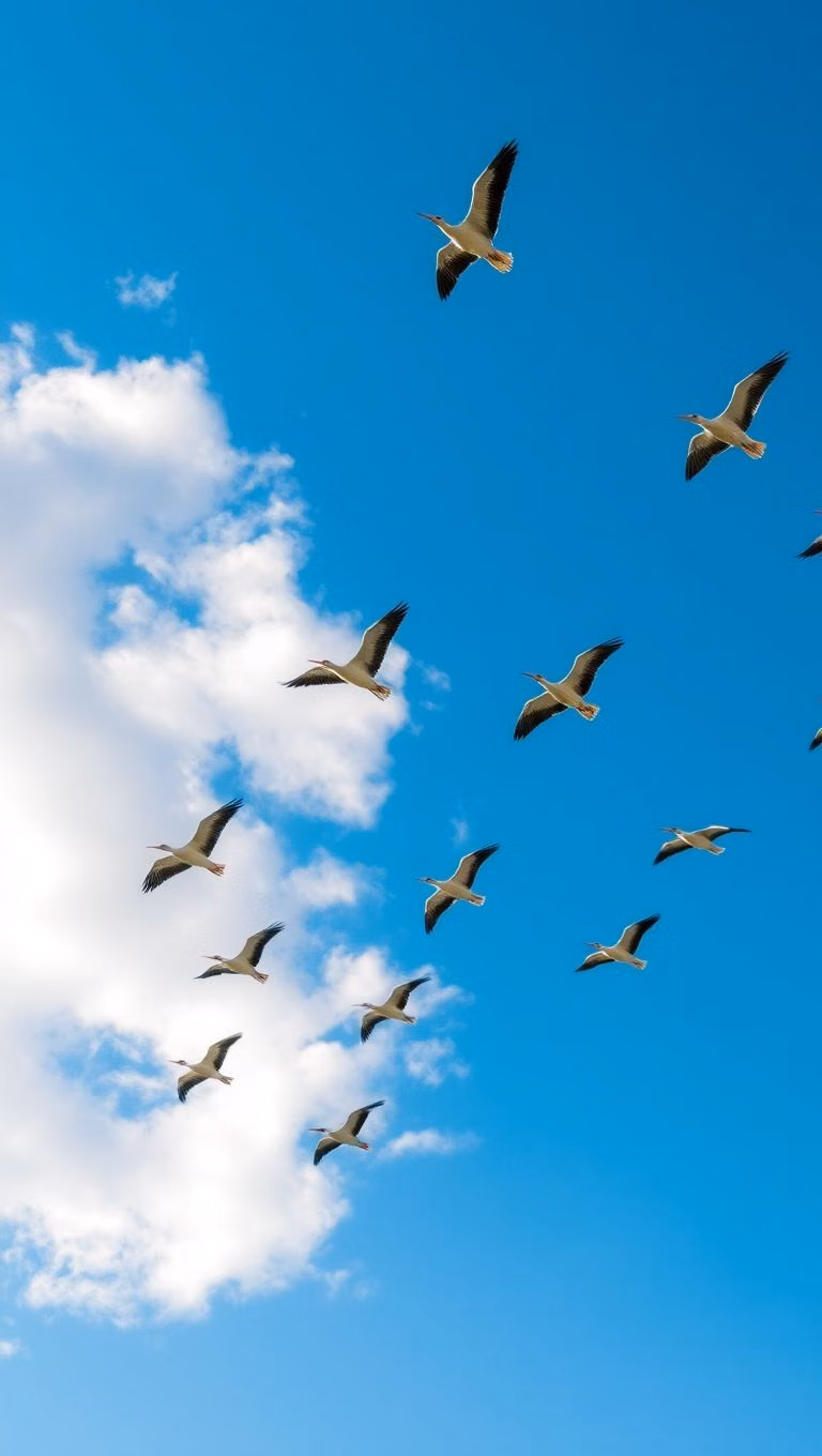 bird flock graphic formation sky photograph - 